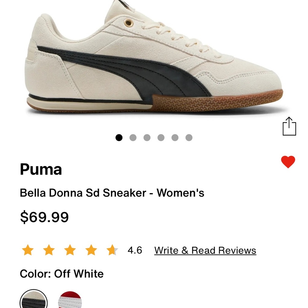Puma Women's Bella Donna SD Sneakers - Cream and Black